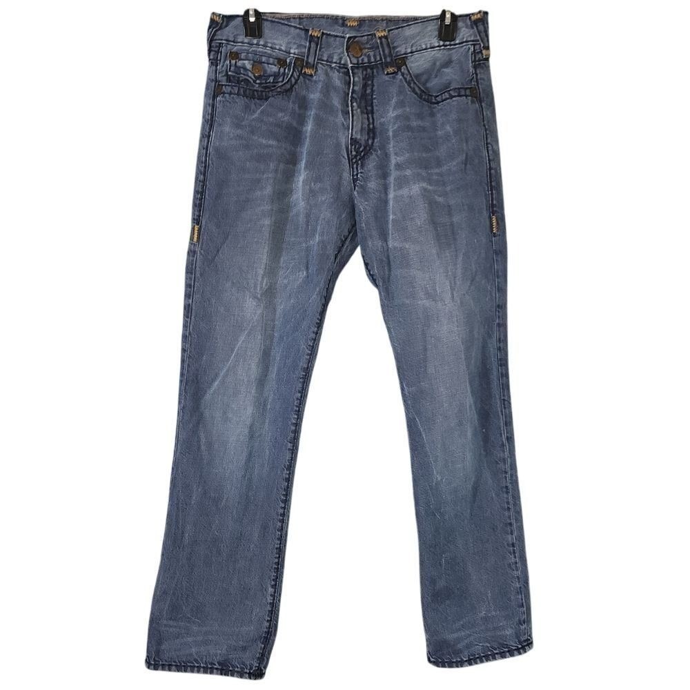 True Religion Ricky Relaxed Straight Leg Jeans Men's Casual Denim Size 36